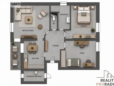 Продажа квартиры 3+1 Morkovice-Slížany č. 13