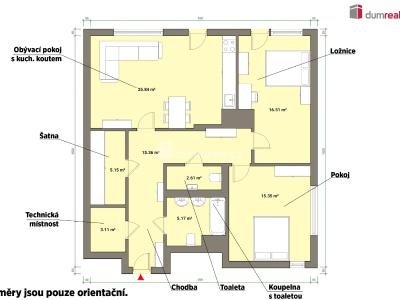 Sale apartment 3+KK Praha 22, Za Lípou č. 21