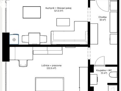 Оренда квартири 2+KK Praha, Vršovická č. 12