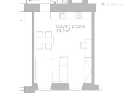 Sale apartment 1+KK Brno, Ptašínského č. 16