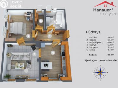 Sale apartment 2+1 Polevsko č. 17