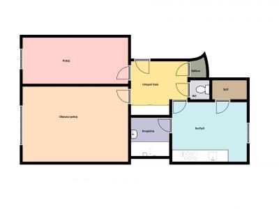 Rent apartment 2+1 Praha, 8. listopadu č. 4