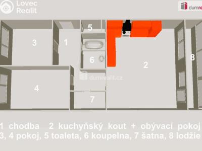 Prodej bytu 3+KK Kladno, Mostecká č. 9