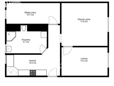 Sale apartment 3+1 Pardubice, Sezemická č. 2