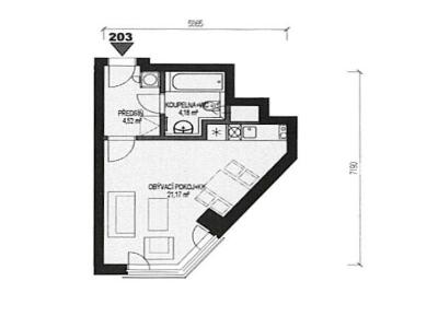 Оренда квартири 1+KK Praha, Ke kříži č. 14