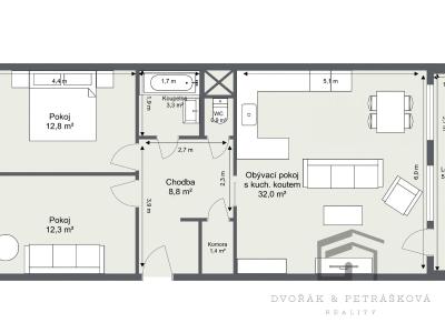 Оренда квартири 3+KK Praha, Ohradní č. 29