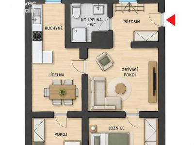 Продаж квартири 3+1 Praha, Plzeňská č. 12