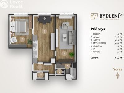 Prodej bytu 2+1 Světec, Kostomlatská 98 č. 5