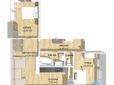 Продаж квартири 3+1 Plzeň, Rychtaříkova č. 22