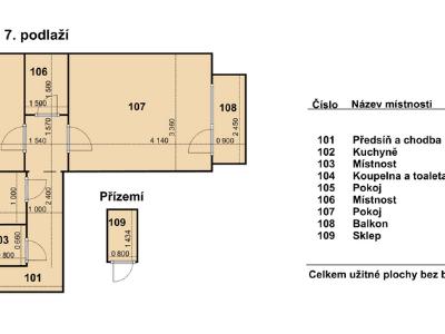 Продажа квартиры 2+1 Brno, Žebětínská č. 24
