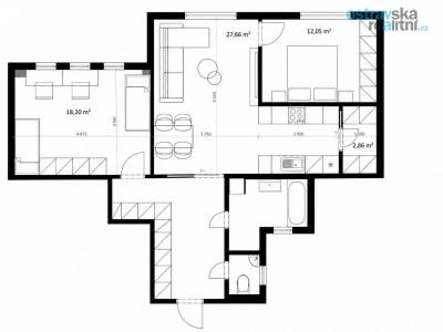 Продаж квартири 3+KK Ostrava, Českobratrská č. 18