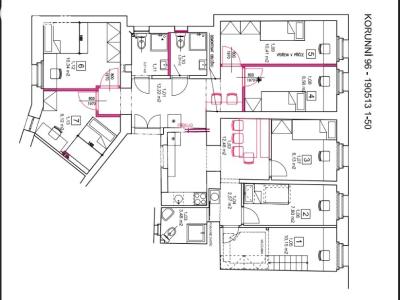 Продаж квартири 4+KK Praha, Korunní č. 13