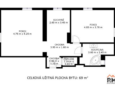 Продажа квартиры 2+1 Jihlava, Zahradní č. 12