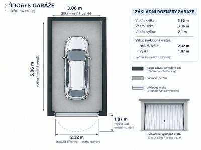 Продажа гаража Hradec Králové, Vážní 9 č. 5