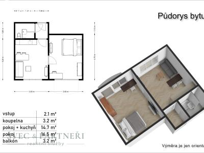Продажа квартиры 2+KK České Budějovice, Větrná č. 5