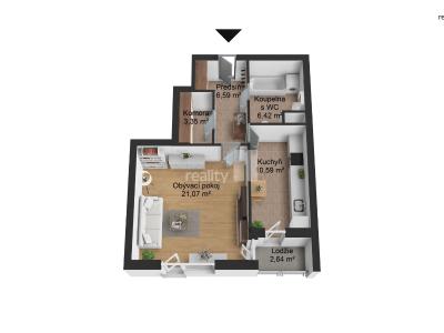 Sale apartment 1+1 Karlovy Vary, Spálená č. 3