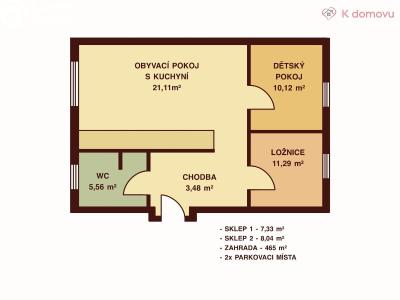 Prodej bytu 3+KK Velešovice č. 7