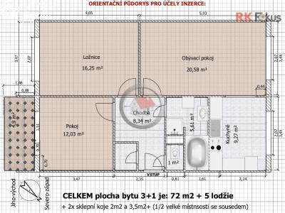 Prodej bytu 3+1 Třebíč, Okružní č. 11