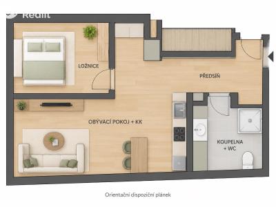 Rent apartment 2+KK Kladno, Pekařská 360 č. 10