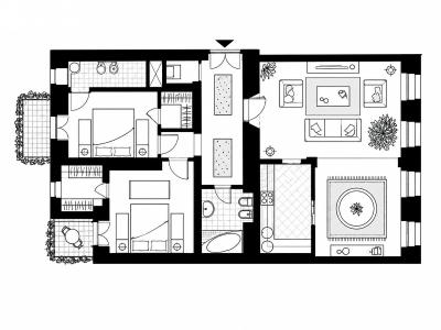 Rent apartment 3+KK Praha, Hořejší nábřeží č. 9