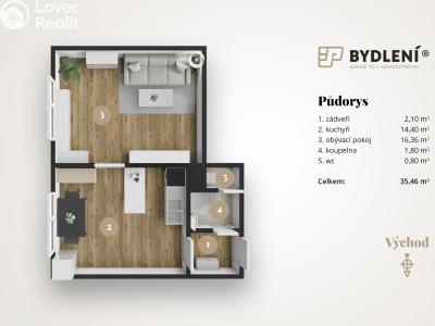 Prodej bytu 1+1 Krupka, Karla Čapka 244 č. 3