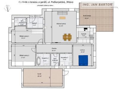 Rent family house Jihlava, Podkarpatská č. 22
