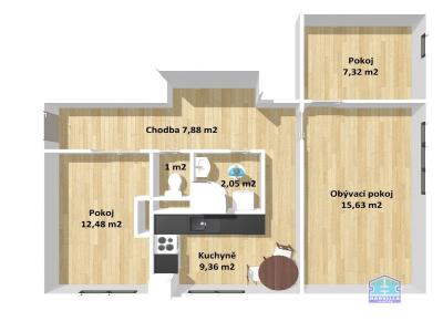 Sale apartment 3+1 Stříbro, Brožíkova 969 č. 4