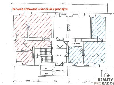 Pronájem kanceláře Pardubice, třída Míru 62 č. 16