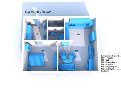 Продажа квартиры 2+KK Nymburk, Růžová č. 6