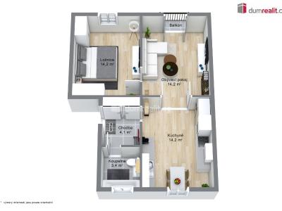 Sale apartment 2+1 Ostrov, Lidická č. 2