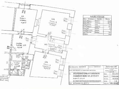 Продаж квартири 3+1 Svitavy, náměstí Míru č. 15