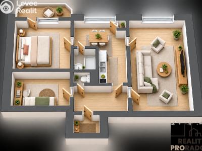 Продажа квартиры 3+1 Kyjov, Sídliště U Vodojemu č. 23