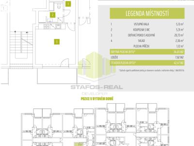 Rent apartment 1+KK Olomouc, Janského č. 2