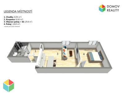 Sale apartment 2+KK Chyňava, Obecní 234 č. 5