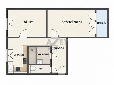 Sale apartment 2+1 Ostrava, Provaznická č. 1