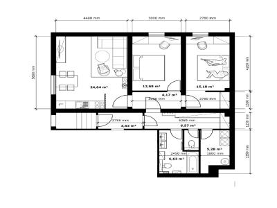 Продажа квартиры 3+KK Černolice, Ke dvoru 185 č. 7