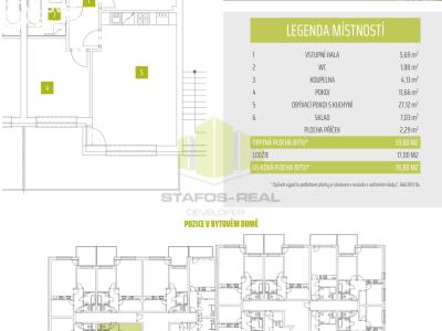 Rent apartment 2+KK Olomouc, Janského č. 2