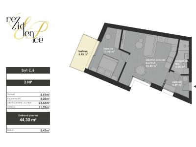 Продажа квартиры 2+KK Brno, Elišky Přemyslovny č. 9