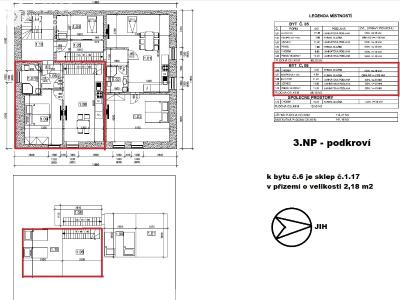 Sale apartment 3+KK Kašperské Hory, Zlatá stezka 186 č. 22