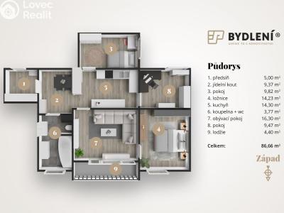 Prodej bytu 4+1 Teplice, Maršovská č. 2