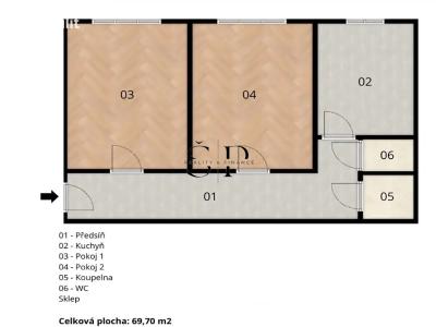 Rent apartment 2+1 Ostrov, S. K. Neumanna č. 2