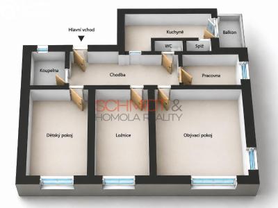 Продажа квартиры 4+1 Brno, Příční č. 25