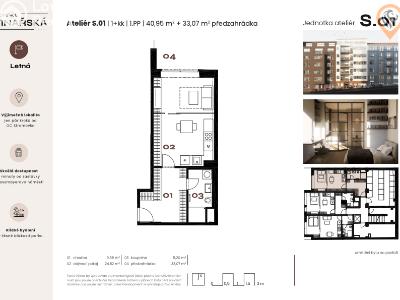 Sale apartment 1+KK Praha, Vinařská č. 4