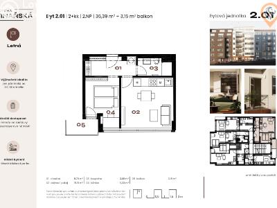 Sale apartment 2+KK Praha, Vinařská č. 4