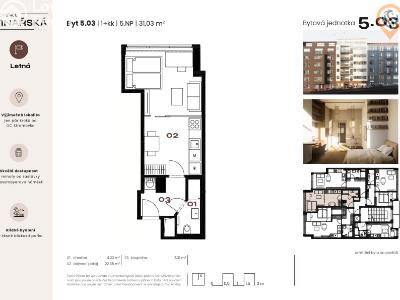 Sale apartment 1+KK Praha, Vinařská č. 4