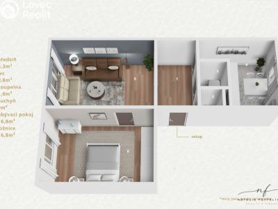 Sale apartment 2+1 Chodov, Vítězná č. 21