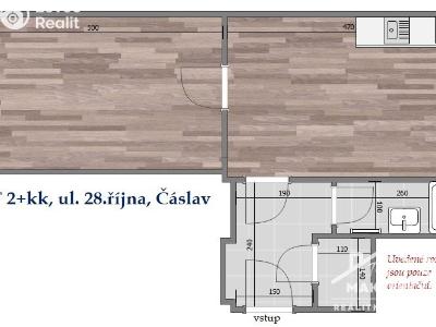 Rent apartment 1+1 Čáslav, 28. října č. 11