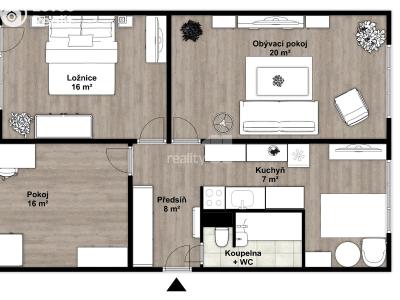 Sale apartment 3+1 Chodov, Čs. odbojářů č. 26