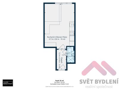 Rent apartment 1+KK Praha, Biskupcova č. 19
