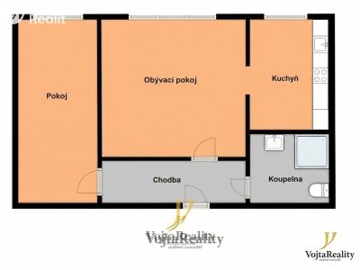 Rent apartment 2+1 Olomouc, Stiborova č. 18
